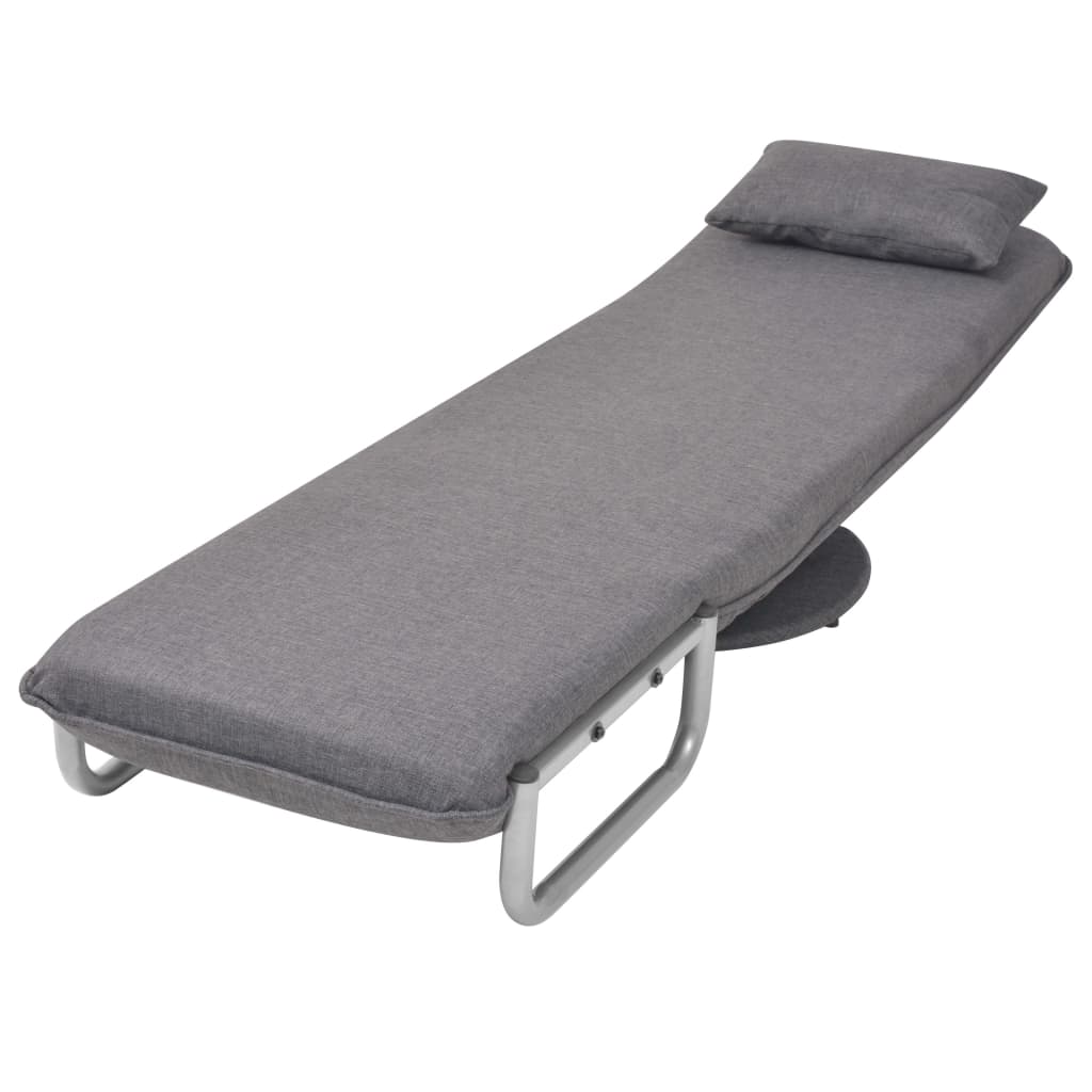Cadeira giratória e sofá-cama tecido cinzento-escuro