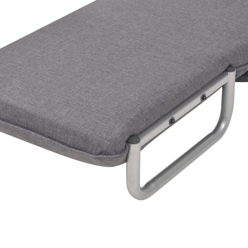 Cadeira giratória e sofá-cama tecido cinzento-escuro