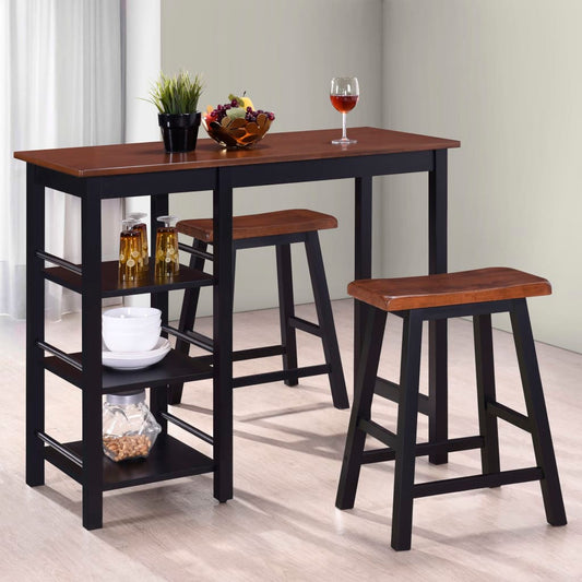 Conjunto de bar 3 pcs MDF preto