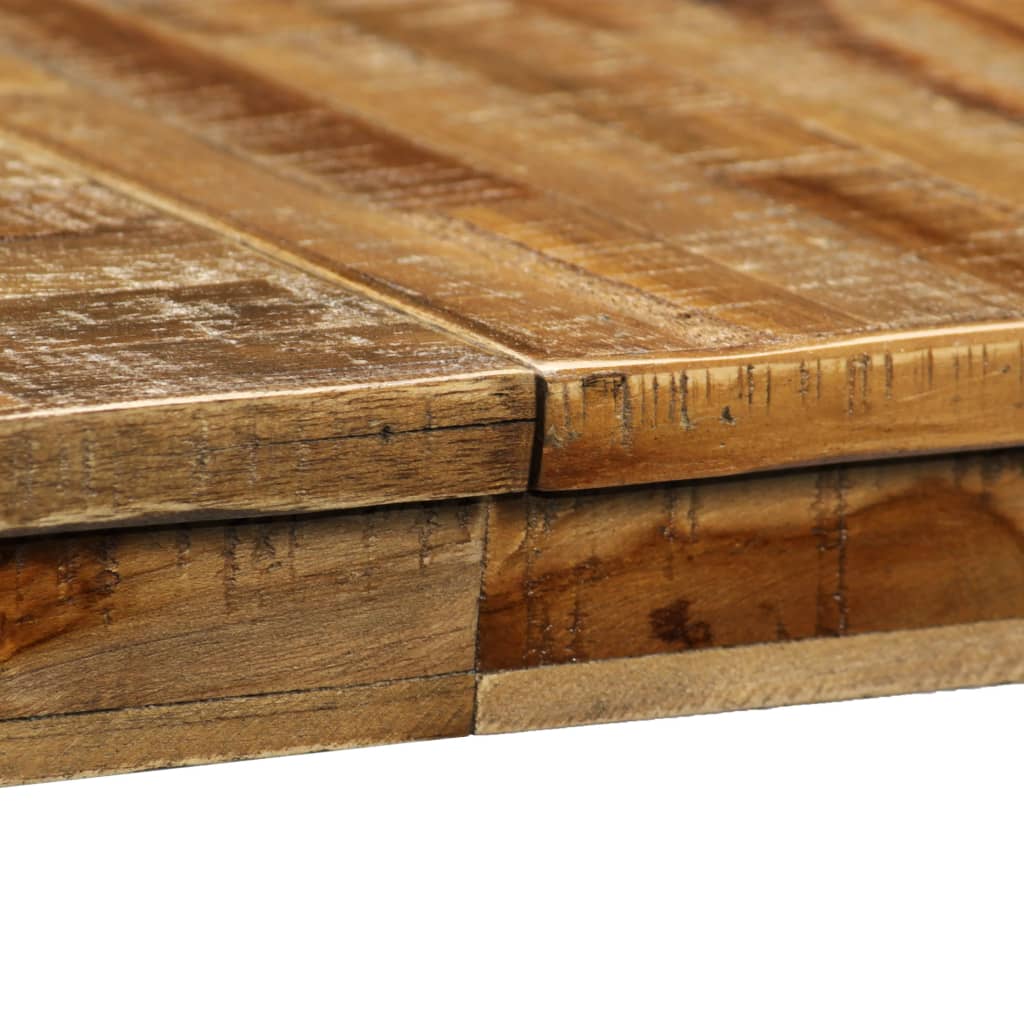 Mesa de jantar madeira de teca recuperada e aço 180x90x76 cm