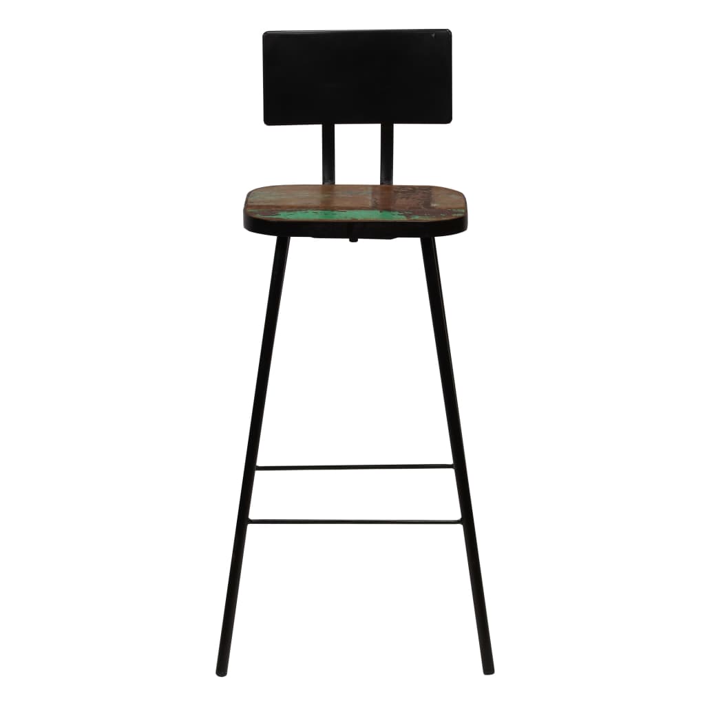 Conjunto de bar 5 pcs madeira recuperada maciça multicor