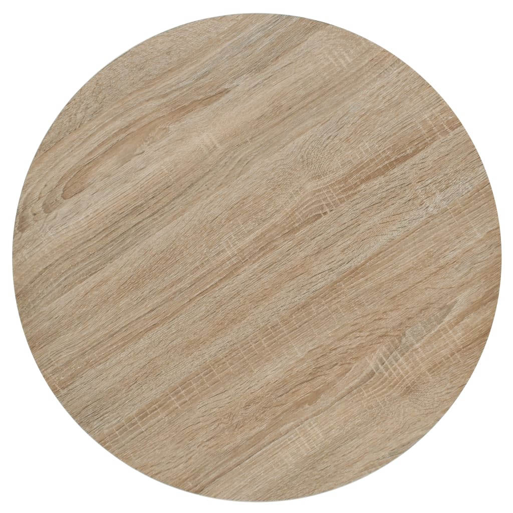 Mesa bistrô MDF e aço redonda 60x75 cm cor de carvalho