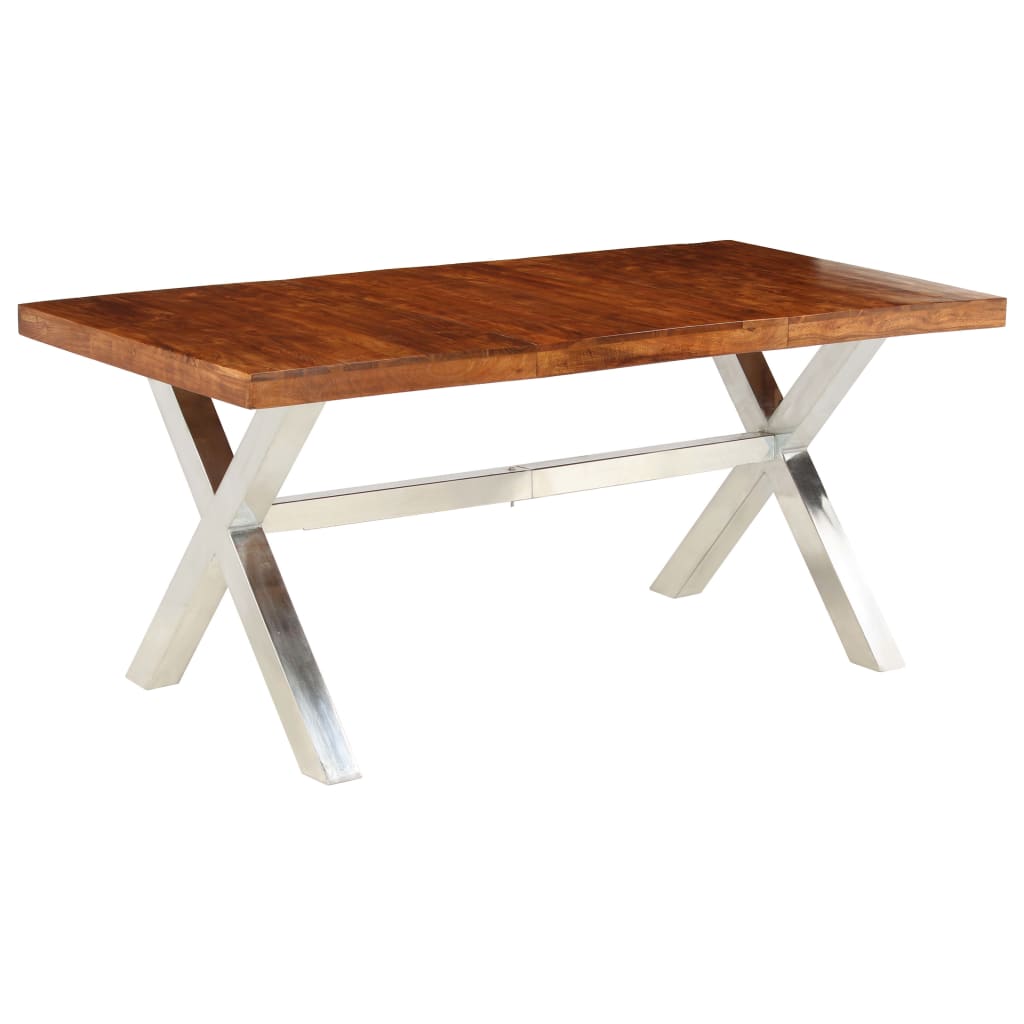 Mesa de jantar 180x90x76 cm madeira maciça
