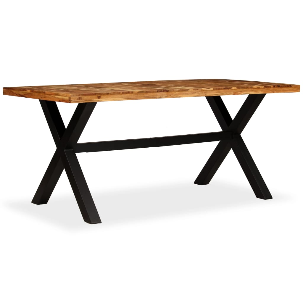 Mesa de jantar madeira maciça de mangueira e acácia 180x90x76cm