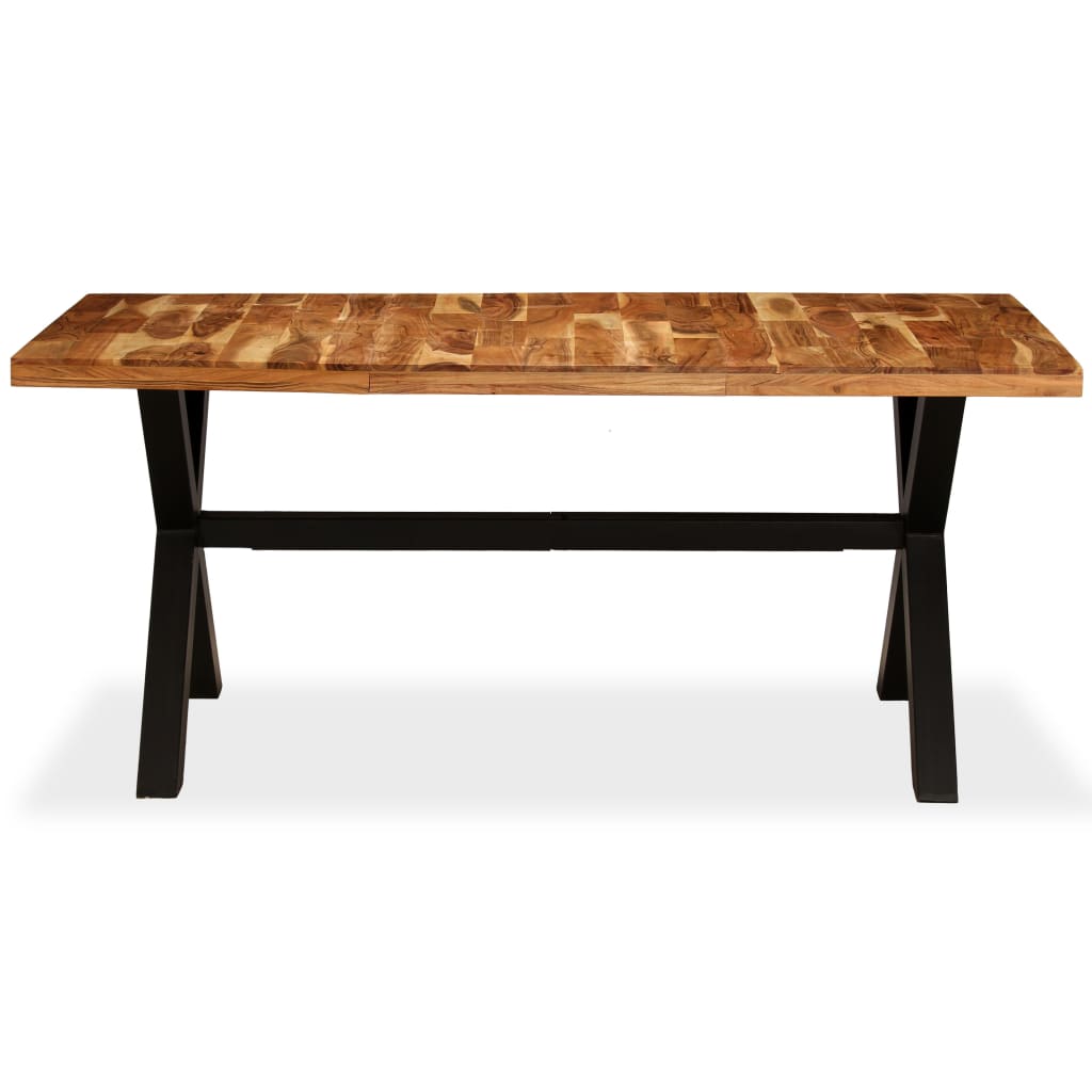 Mesa de jantar madeira maciça de mangueira e acácia 180x90x76cm