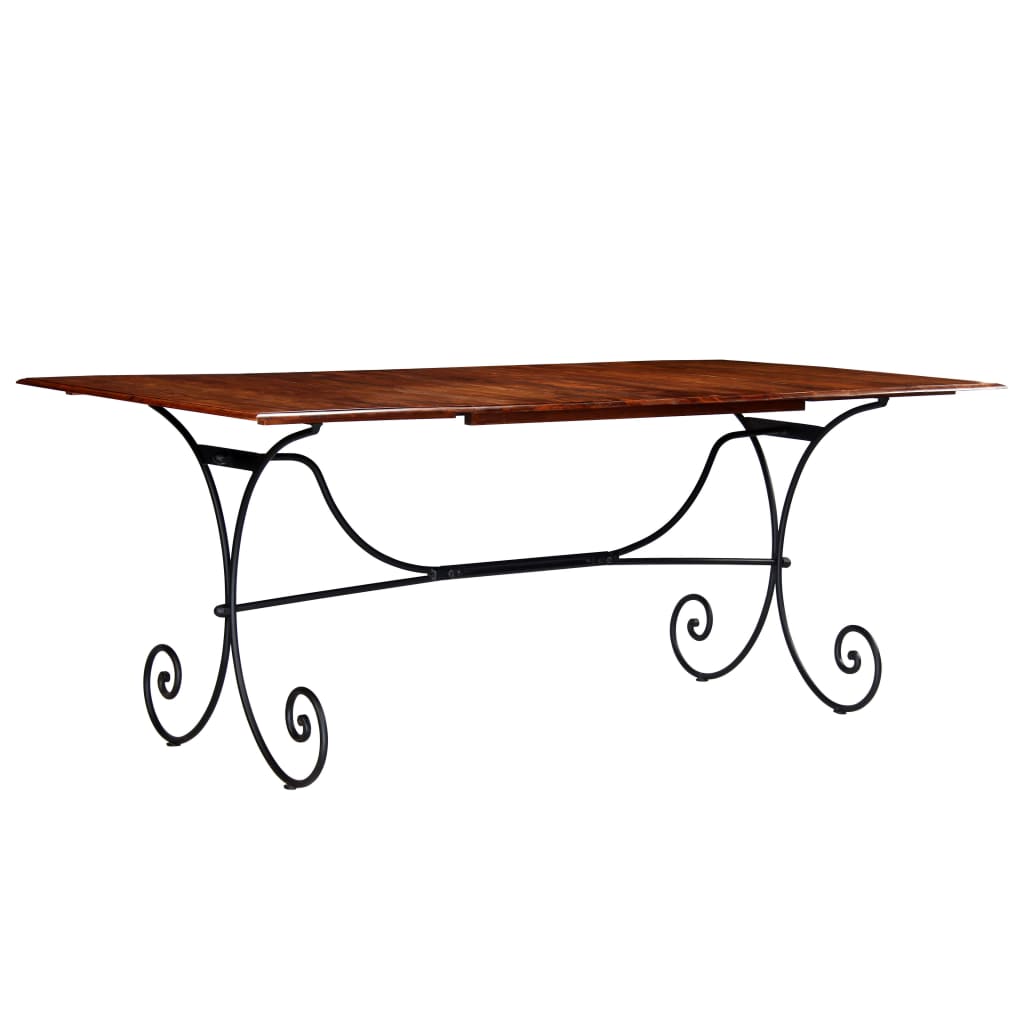 Mesa jantar madeira maciça c/ acabamento a mel 200x100x76 cm