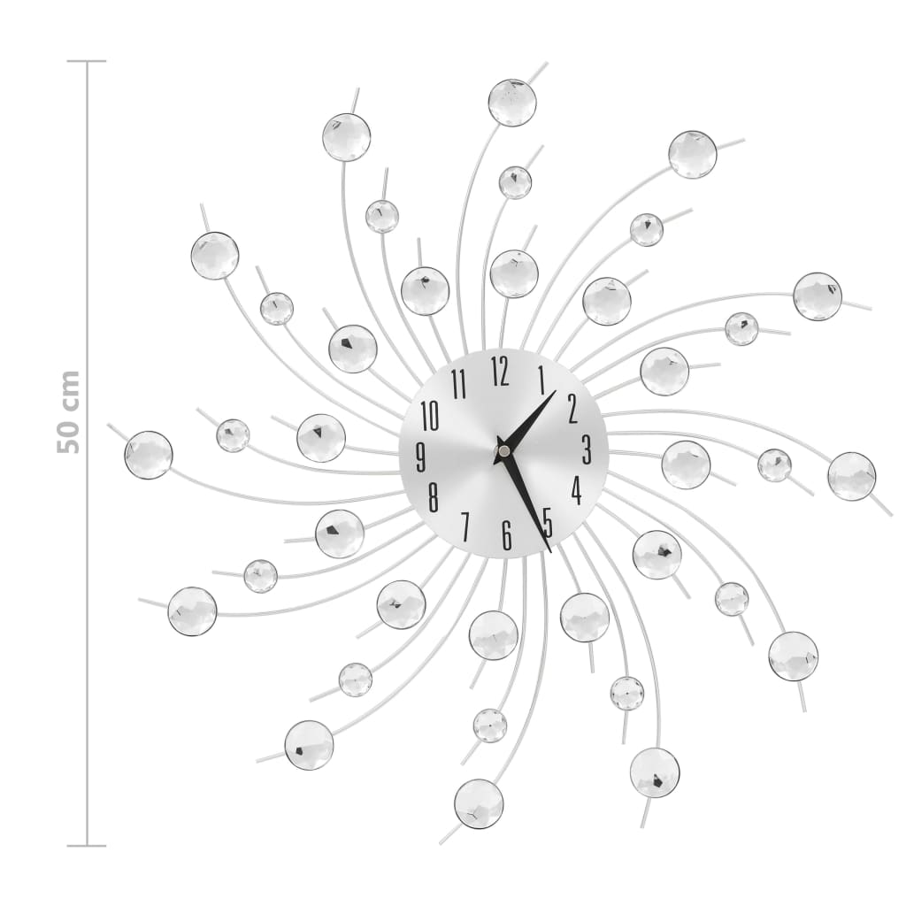 Relógio de parede com mecanismo quartzo design moderno 50 cm