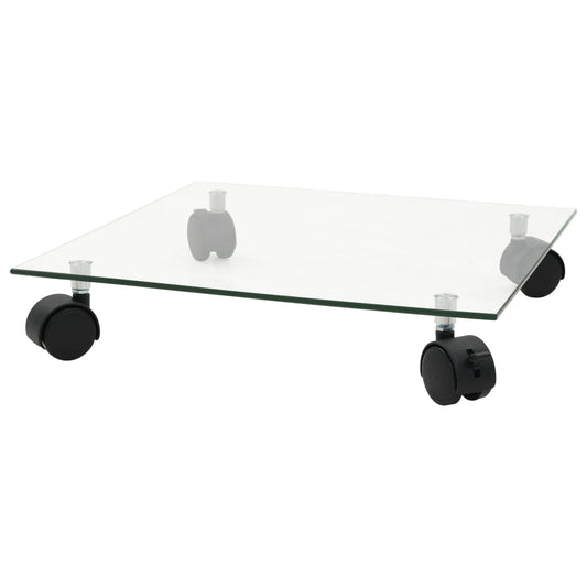 Bases com rodas p/ vasos 2 pcs vidro temperado 35x35cm quadrado