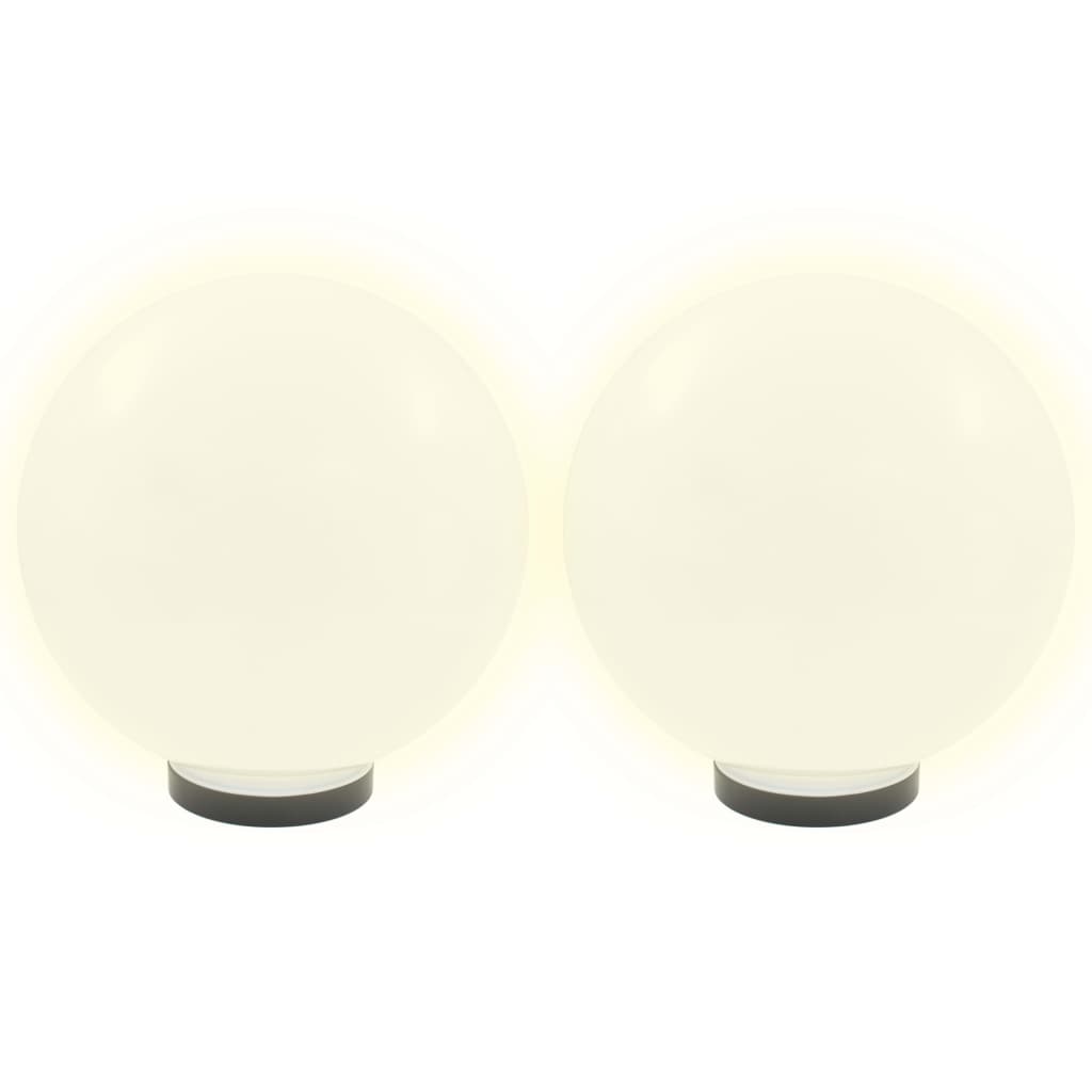 Candeeiro esférico LED 2 pcs 30 cm PMMA