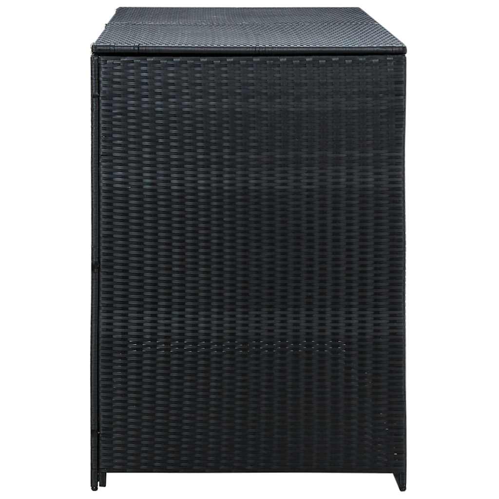 Unidade dupla arrumação caixotes lixo vime preto 148x80x111 cm