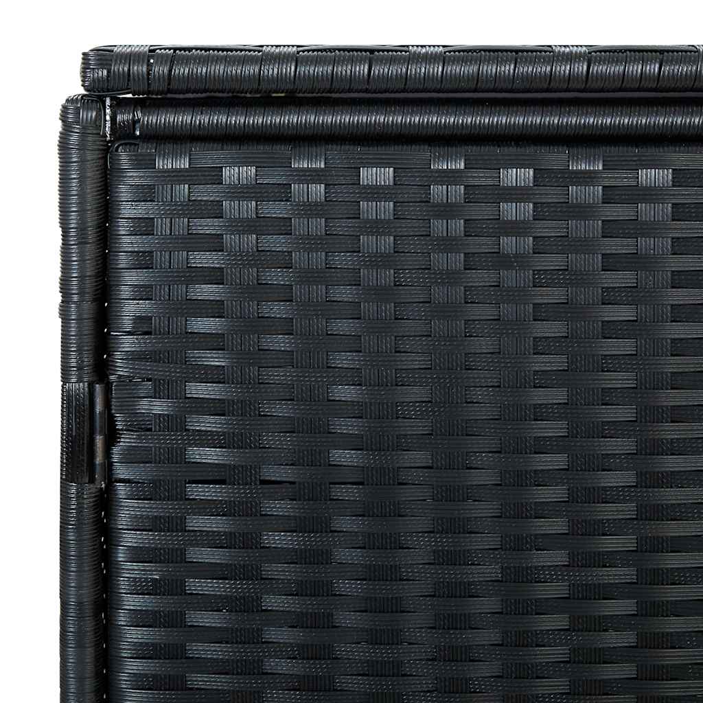 Unidade dupla arrumação caixotes lixo vime preto 148x80x111 cm