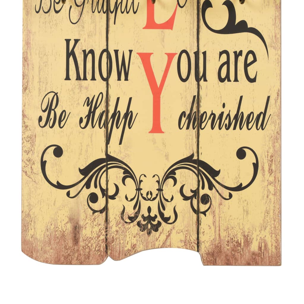 Bengaleiro de parede com 6 ganchos 120x40 cm FAMILY