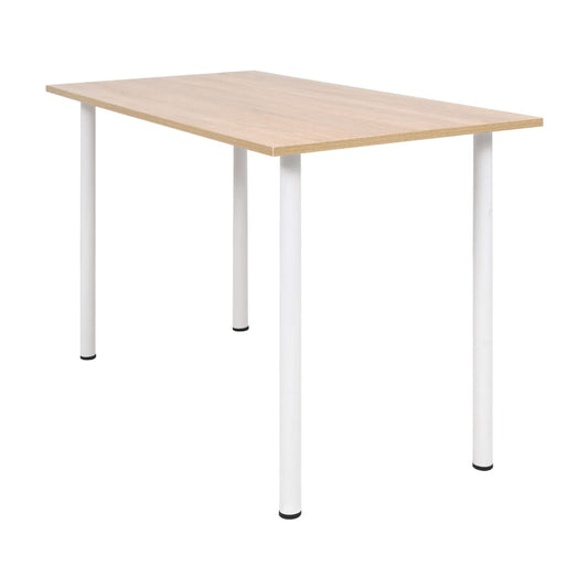 Mesa de jantar 120x60x73 cm cor carvalho e branco