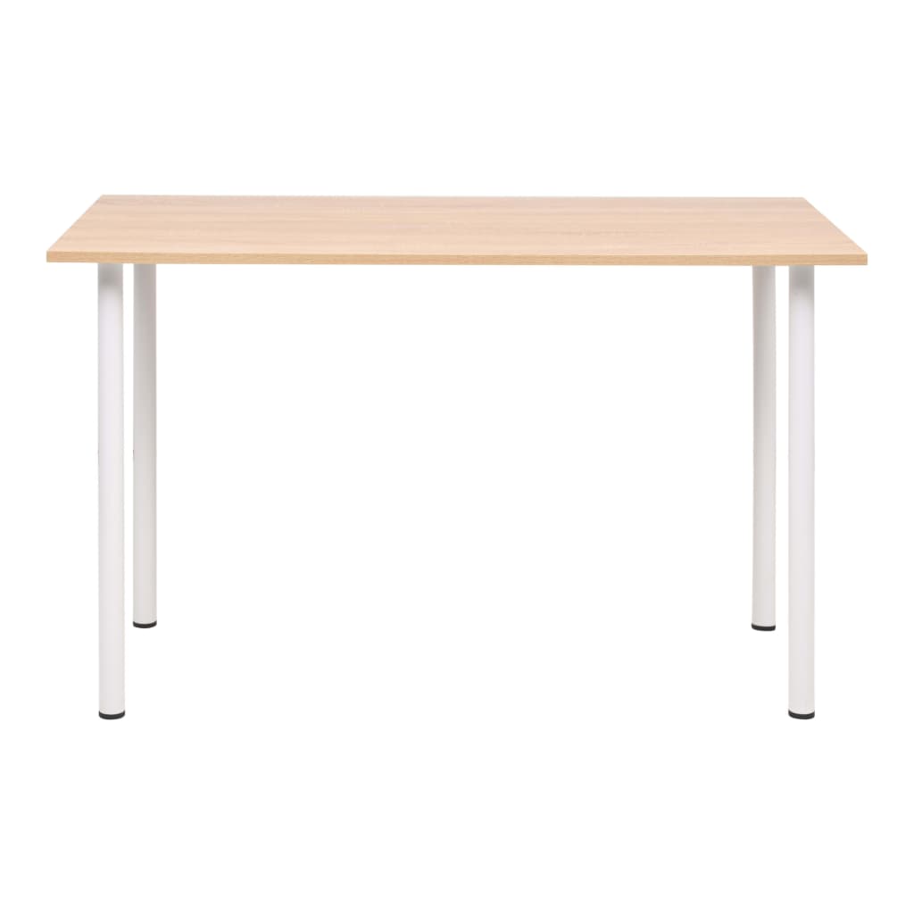 Mesa de jantar 120x60x73 cm cor carvalho e branco