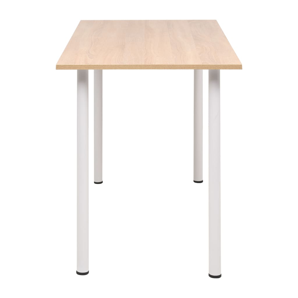 Mesa de jantar 120x60x73 cm cor carvalho e branco