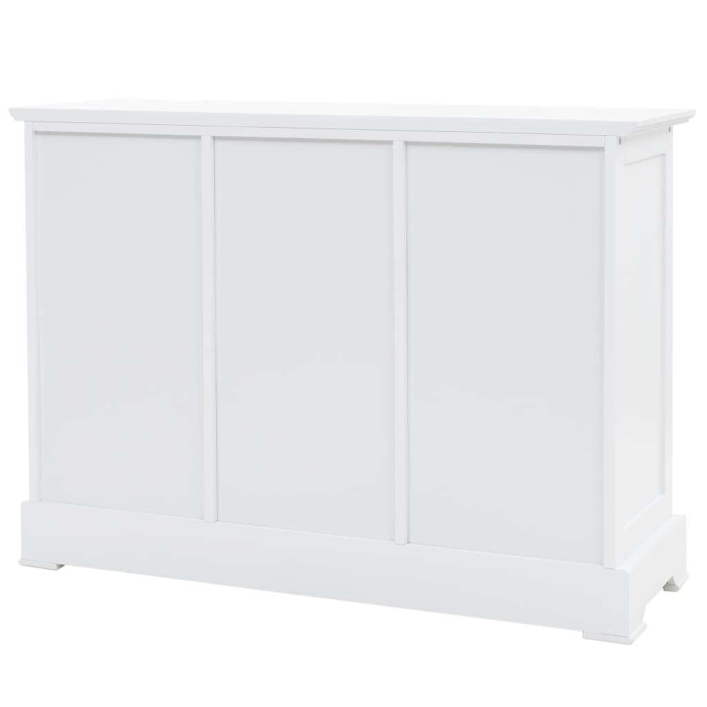 Aparador com 3 portas em MDF e madeira de pinho 105x35x77,5 cm
