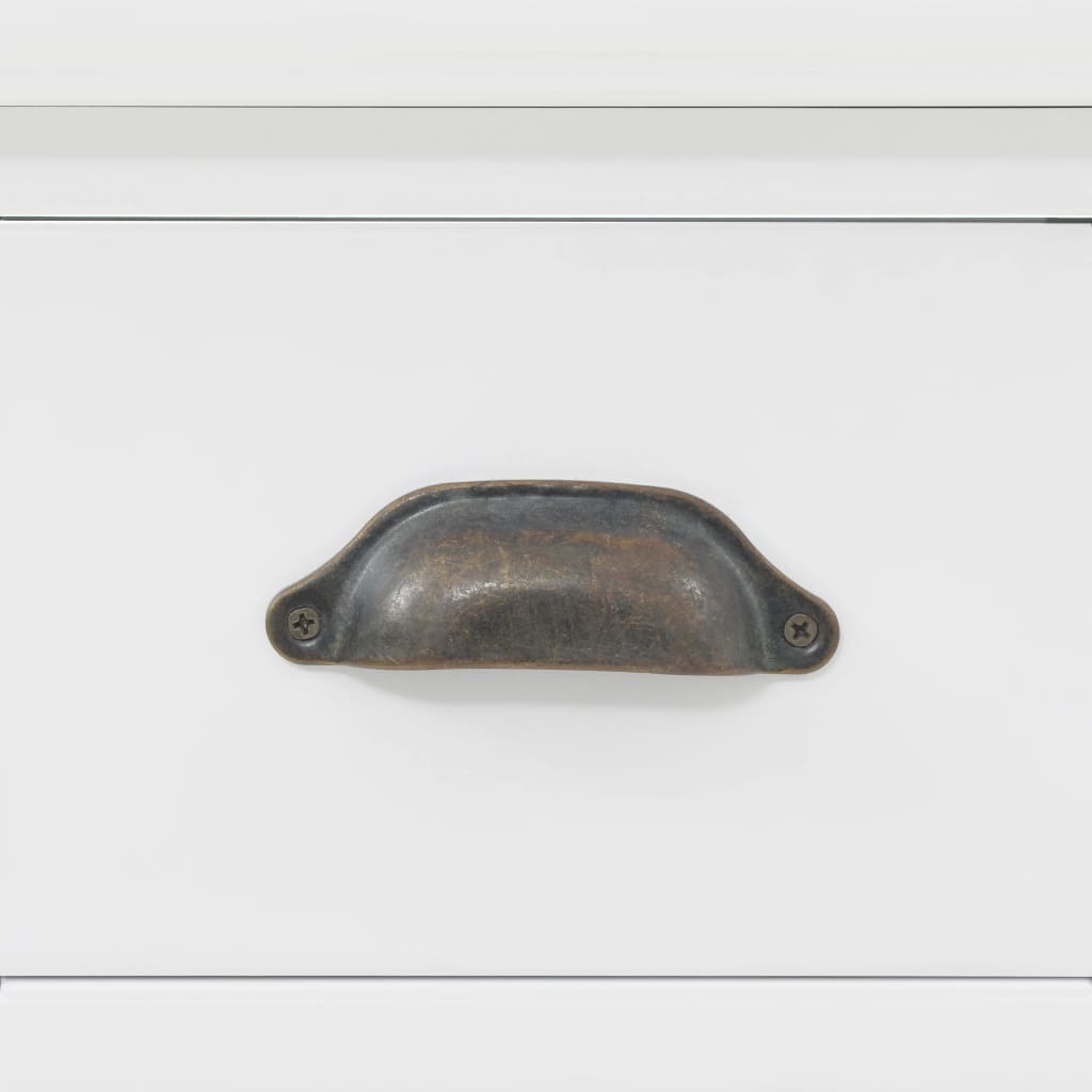 Aparador com 3 portas em MDF e madeira de pinho 105x35x77,5 cm