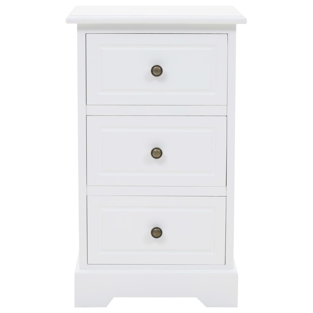 Mesa de cabeceira em MDF e madeira de pinho 35x32x59 cm