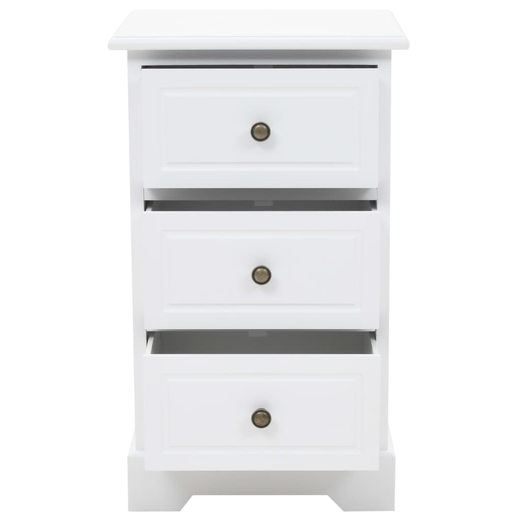 Mesa de cabeceira em MDF e madeira de pinho 35x32x59 cm