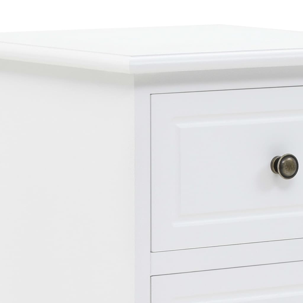 Mesa de cabeceira em MDF e madeira de pinho 35x32x59 cm