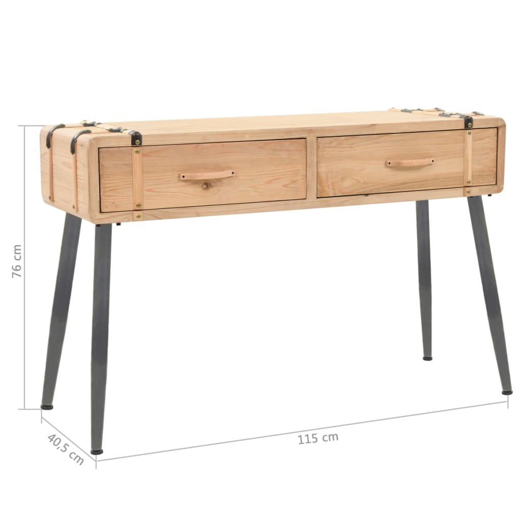 Mesa consola madeira de abeto maciça 115x40,5x76 cm