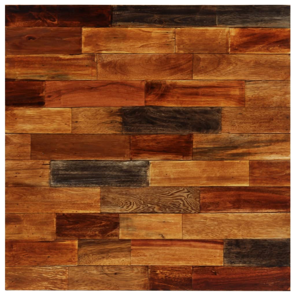 Mesa de bar em madeira recuperada maciça 70x70x106 cm
