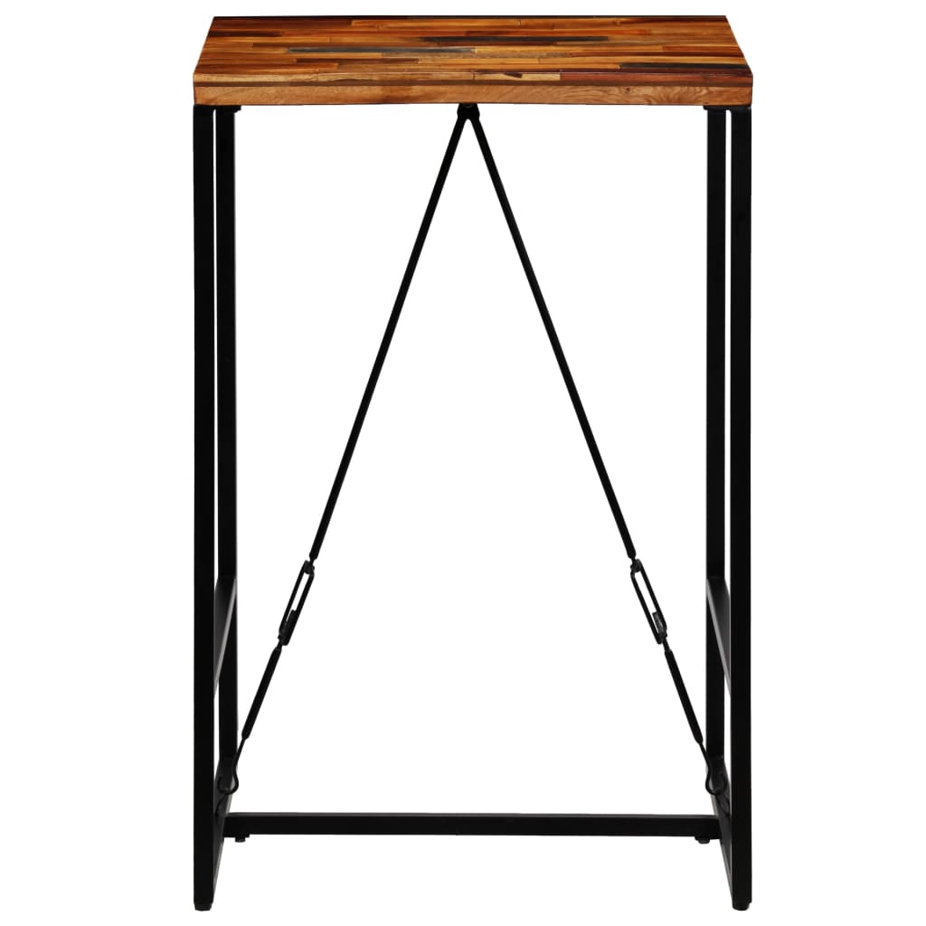 Mesa de bar em madeira recuperada maciça 70x70x106 cm