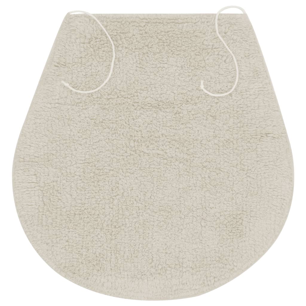 Conjunto tapetes de casa de banho 3 pcs tecido branco
