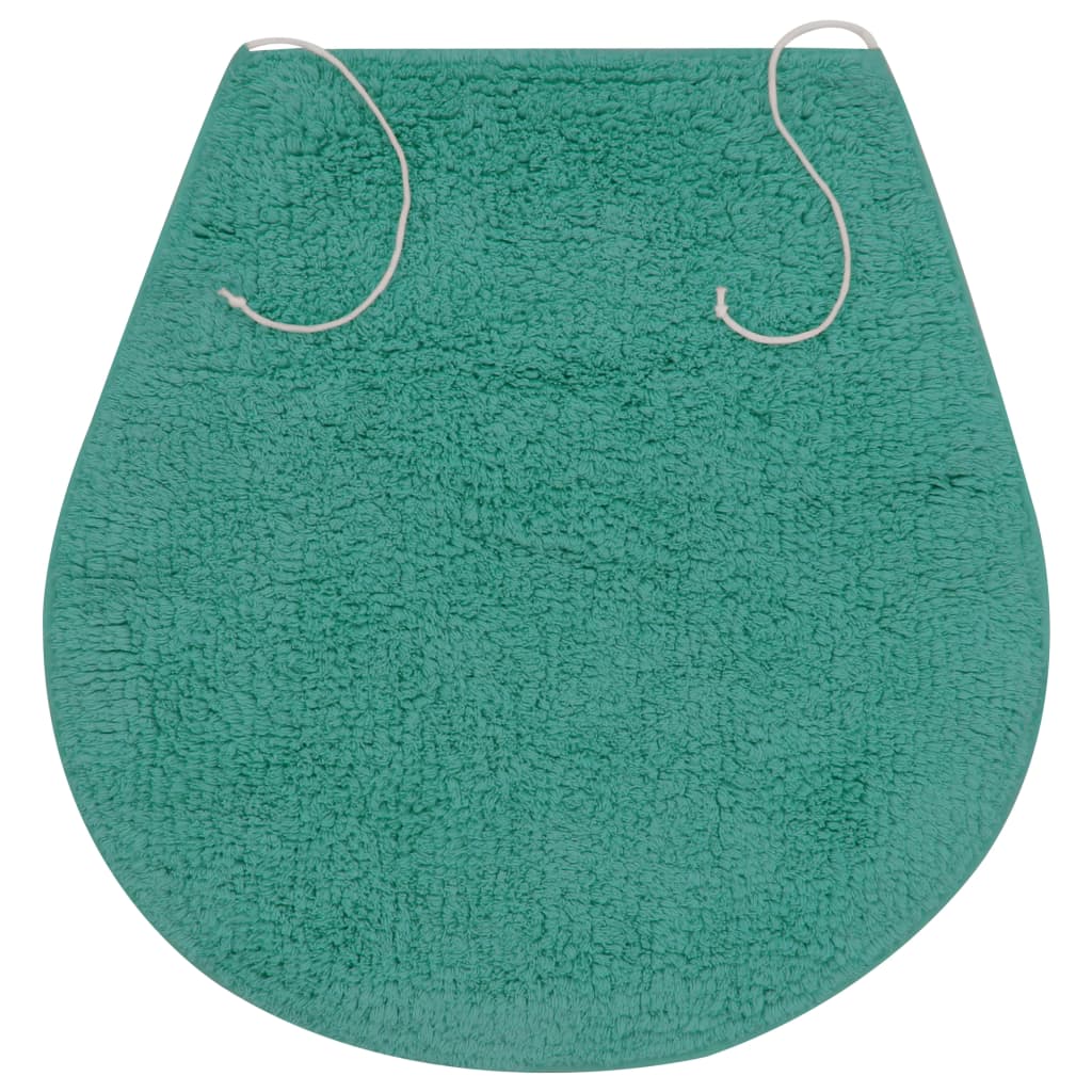 Conjunto tapetes de casa de banho 3 pcs tecido turquesa
