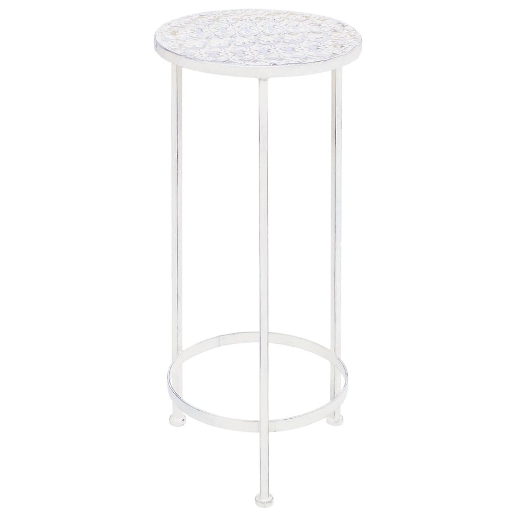 Suporte para plantas 3 pcs estilo vintage metal antigo branco