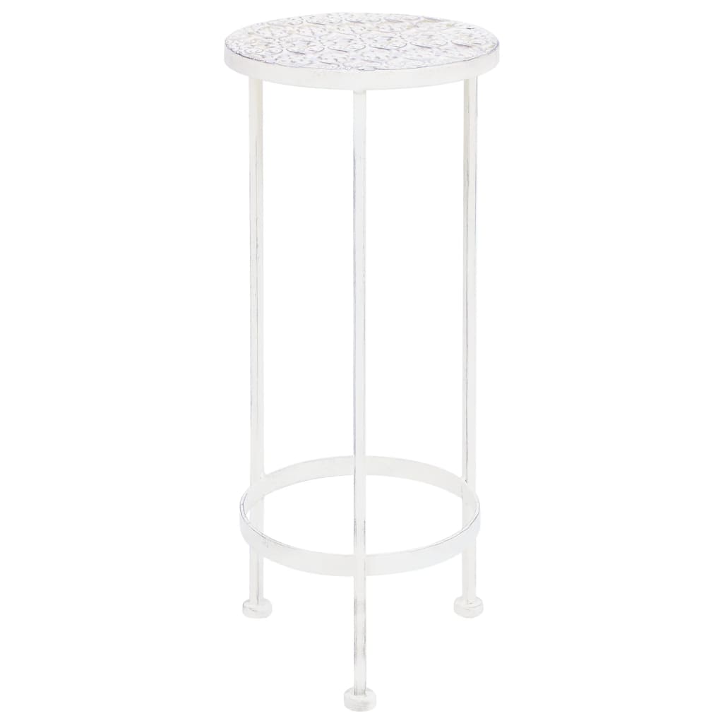 Suporte para plantas 3 pcs estilo vintage metal antigo branco
