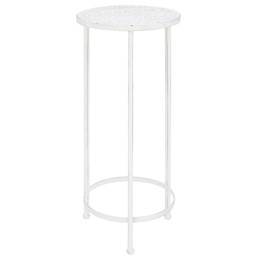 Suporte para plantas 3 pcs estilo vintage metal antigo branco