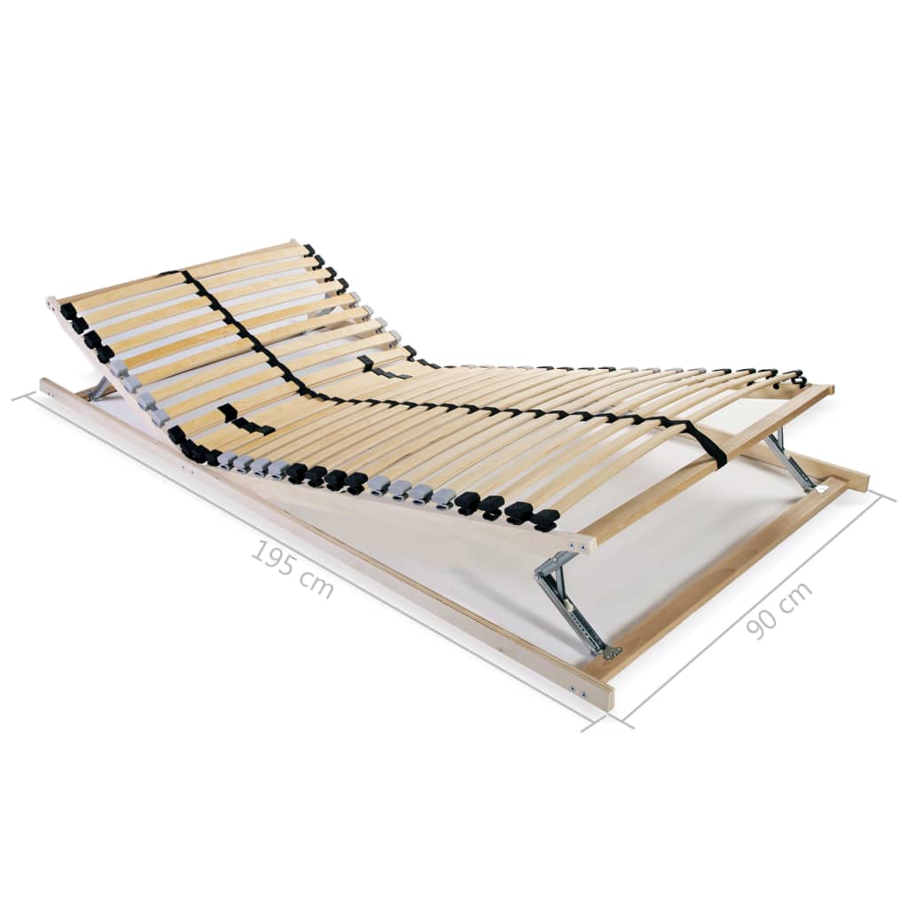 Estrado de ripas com 28 ripas 7 zonas 90x200 cm