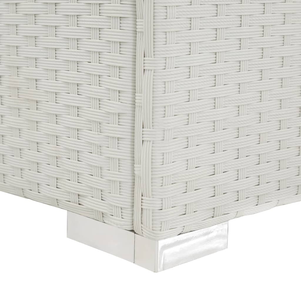 Espreguiçadeira com almofadão vime PE branco