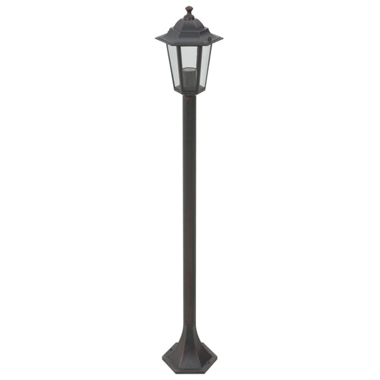 Candeeiros de pé para jardim 6 pcs E27 110 cm alumínio bronze