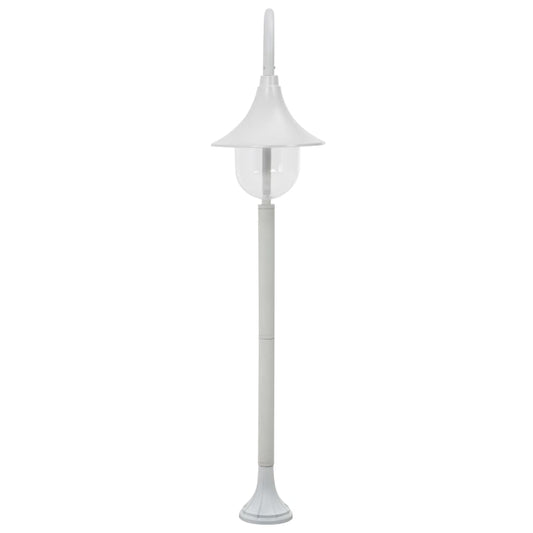 Candeeiro de pé para jardim E27 120 cm alumínio branco