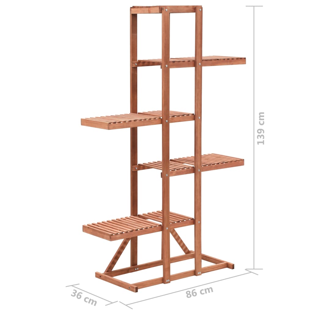 Suporte para plantas madeira de cedro 86x36x139 cm