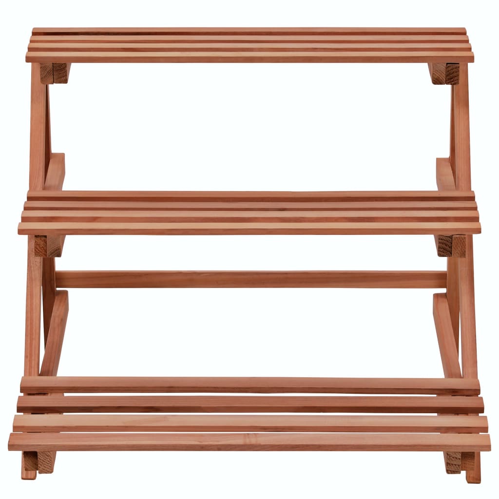 Suporte para plantas de 3 níveis madeira de cedro 48x45x40 cm