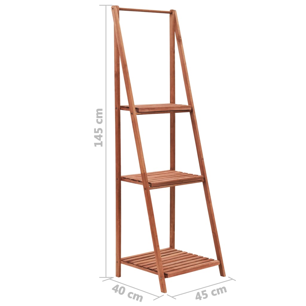 Suporte para plantas madeira de cedro 45x40x145 cm