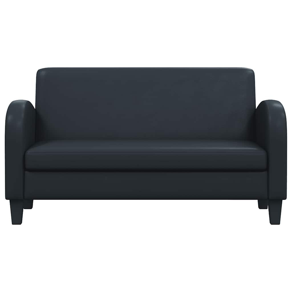 Conjunto de sofás 2 pcs couro artificial preto
