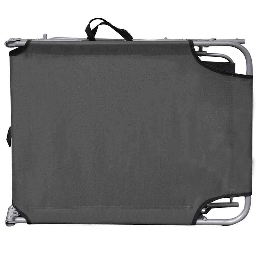 Espreguiçadeira com toldo aço cinzento
