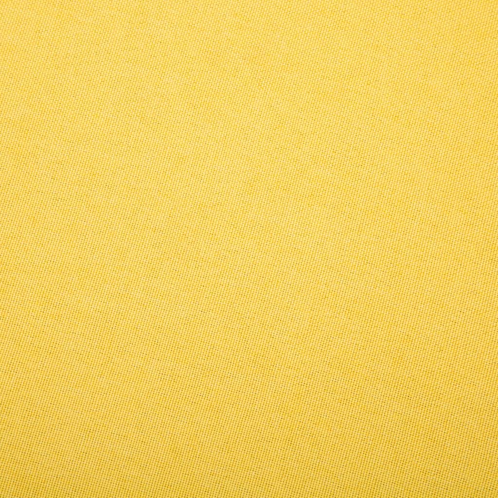 Sofá de 3 lugares em tecido amarelo