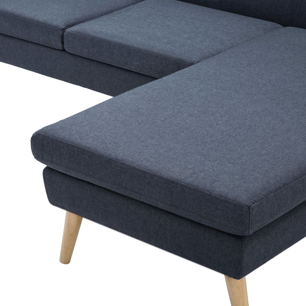 Sofá em tecido c/ forma de L 186x136x79 cm cinzento escuro