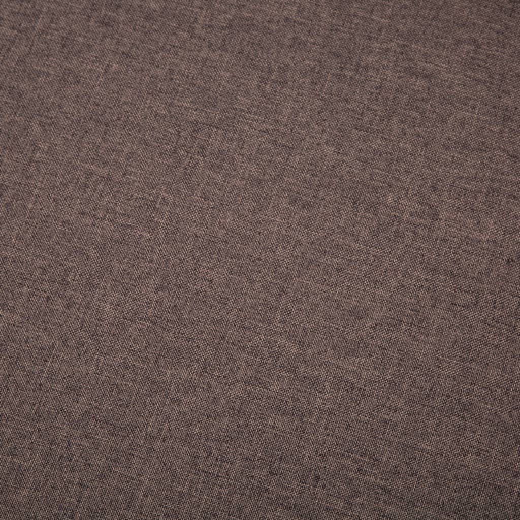 Sofá em tecido c/ forma de L 186x136x79 cm castanho