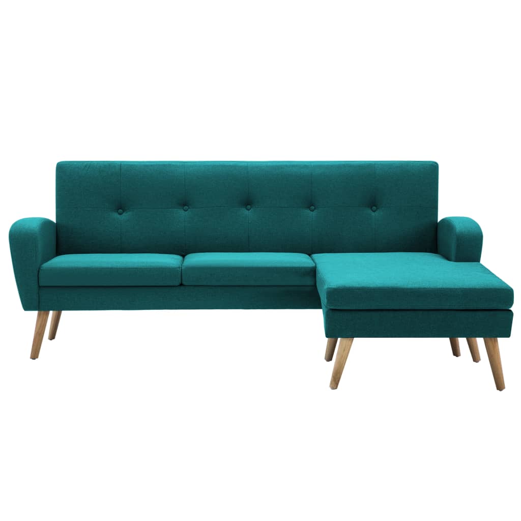 Sofá em tecido c/ forma de L 186x136x79 cm verde