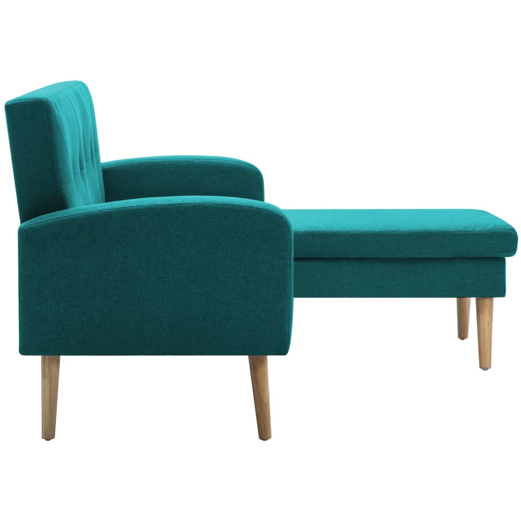 Sofá em tecido c/ forma de L 186x136x79 cm verde