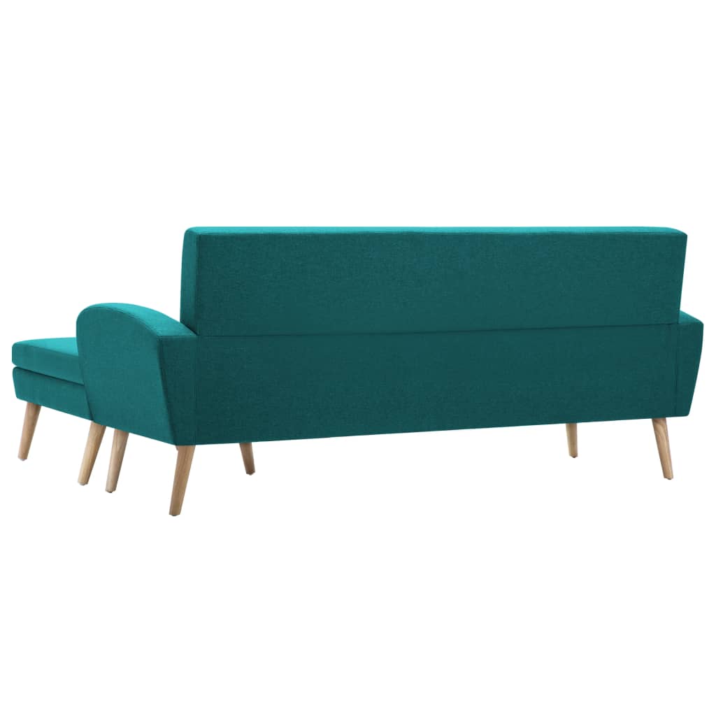 Sofá em tecido c/ forma de L 186x136x79 cm verde