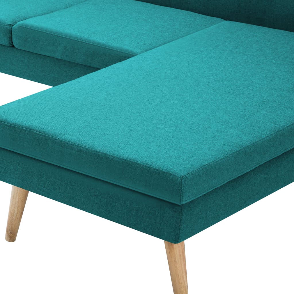 Sofá em tecido c/ forma de L 186x136x79 cm verde
