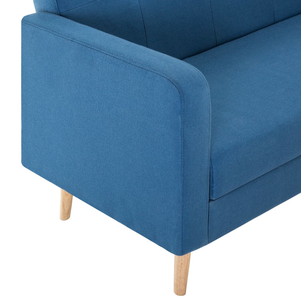 Sofá em tecido azul