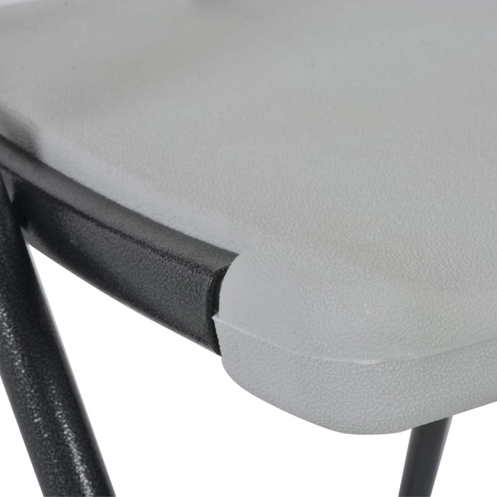 Cadeiras de bar dobráveis 2 pcs PEAD e aço branco